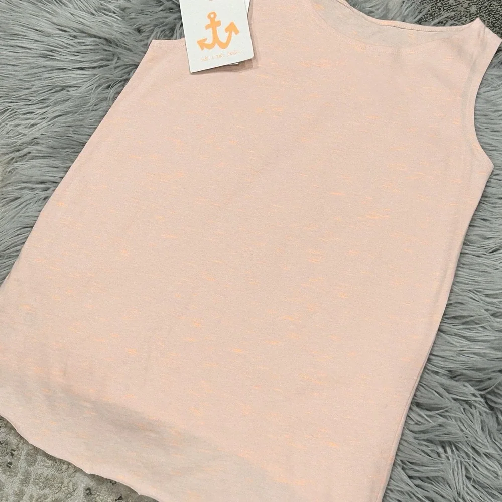 Noé & Zoë Youth Neon Orange/Peach Raw Edge Loose Tank Size 12Y